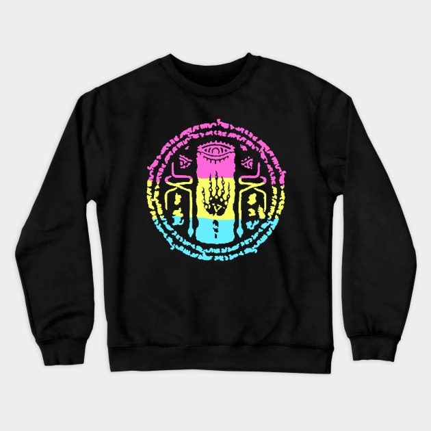 Rainbow Zonai (Totk) Pansexual Flag Crewneck Sweatshirt by HeartonSleeves